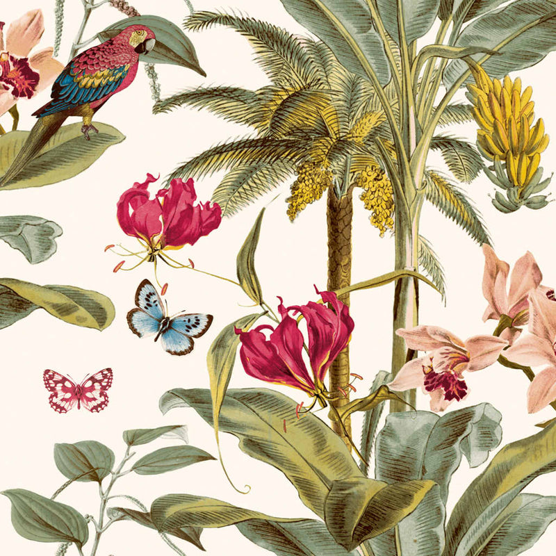 Load image into Gallery viewer, DUTCH WALLCOVERINGS DUTCH WALLCOVERINGS Behang Tropical Palm groen en roze