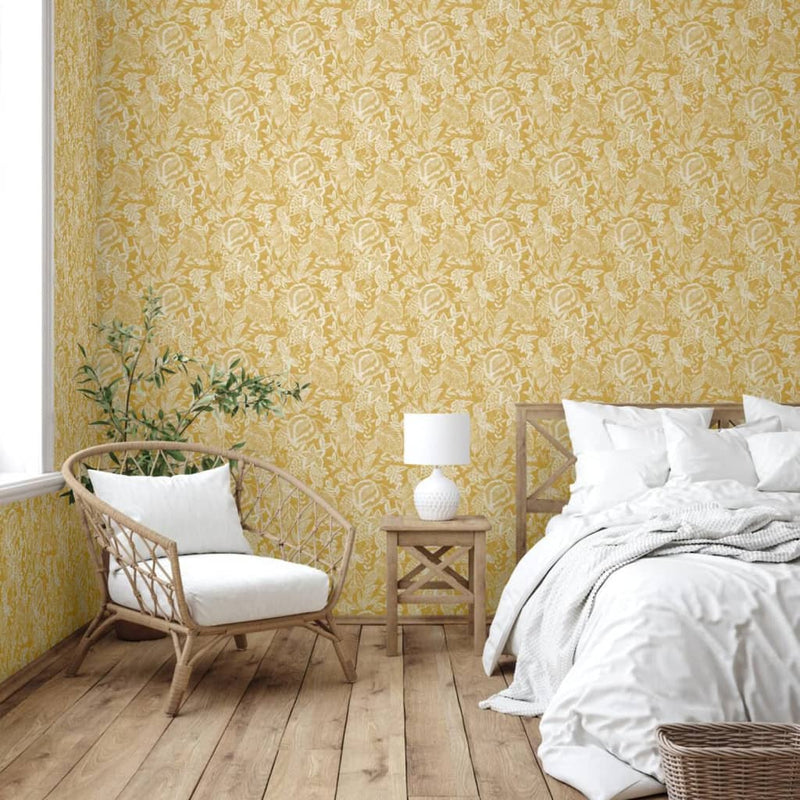 Load image into Gallery viewer, DUTCH WALLCOVERINGS DUTCH WALLCOVERINGS Behang Mae oker en beige