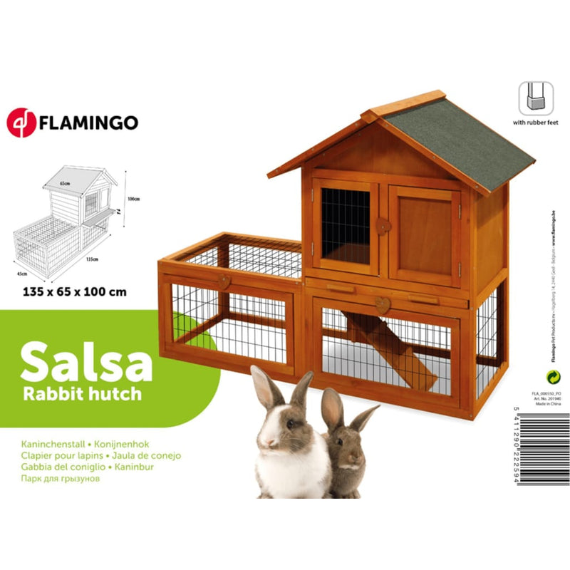 Load image into Gallery viewer, Flamingo flamingo konijnenhok salsa 135x65x100 cm bruin