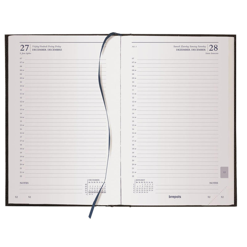 Afbeelding laden in galerijviewer, Brepols agenda saturnus 1 dag 2026 lima rood