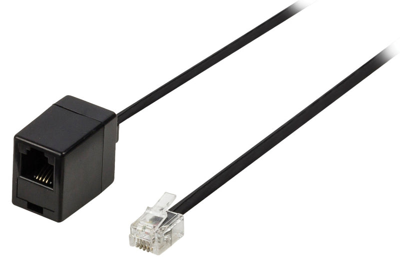Load image into Gallery viewer, Valueline Valueline VLTP90205B100 Telecom Verlengkabel Rj11 Mannelijk Rj11 Vrouwelijk 10,0 M Zwart