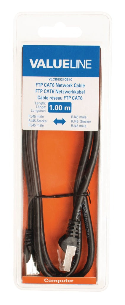 Load image into Gallery viewer, Valueline vlcb85210b10 cat6 f utp netwerkkabel rj45 (8 8) male - rj45 (8 8) male 1.00 m zwart