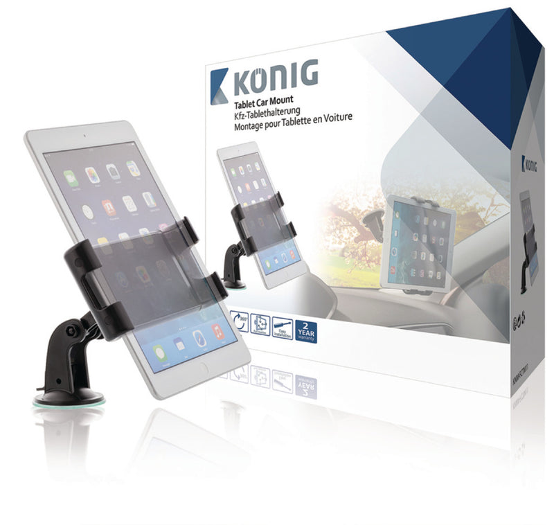 Afbeelding laden in galerijviewer, K ouml;nig knm-fctm11 tablet autohouder 360 deg; draai- en kantelbaar 0.7 kg
