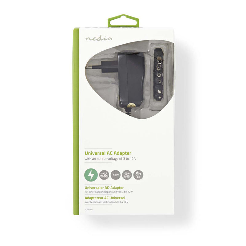 Load image into Gallery viewer, Nedis acpa006 universele ac-voedingsadapter 3 4,5 5 6 7,5 9 12 v dc 0,6 a