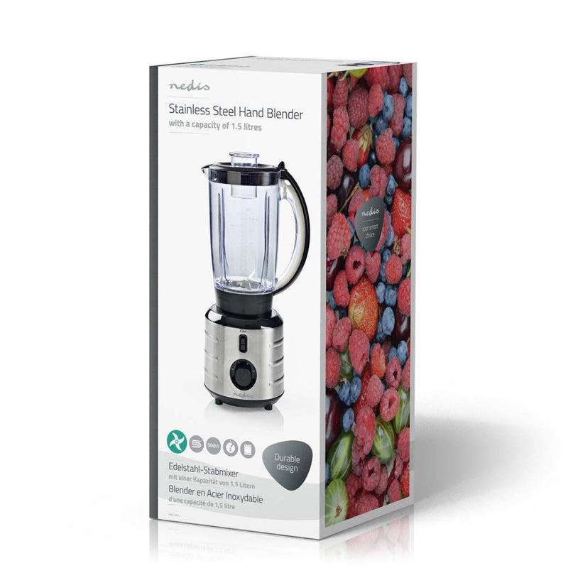 Load image into Gallery viewer, Nedis kabl210cal staande blender 500 w 1,5 l roestvrij staal