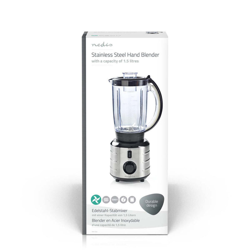 Load image into Gallery viewer, Nedis kabl210cal staande blender 500 w 1,5 l roestvrij staal