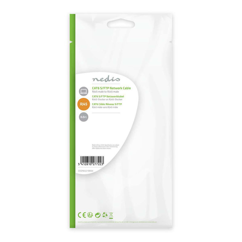Afbeelding laden in galerijviewer, Nedis ccgp85221bk05 cat6 s ftp-netwerkkabel rj45 male - rj45 male 0,5 m zwart