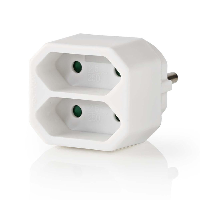 Load image into Gallery viewer, Nedis psspl200c1wt stopcontactsplitter 2-weg eurostopcontact wit
