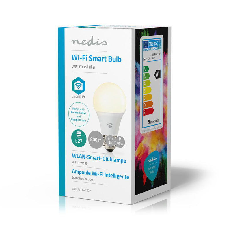 Load image into Gallery viewer, Nedis wifilw11wte27 wifi smart led bulb warm white e27