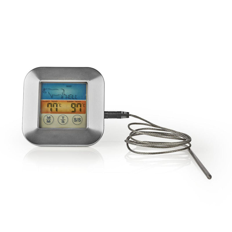 Afbeelding laden in galerijviewer, Nedis kath106si vleesthermometer 0 250 deg;c kleurendisplay timer