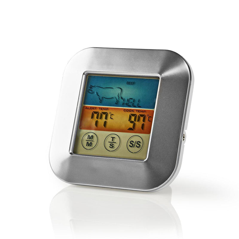 Afbeelding laden in galerijviewer, Nedis kath106si vleesthermometer 0 250 deg;c kleurendisplay timer