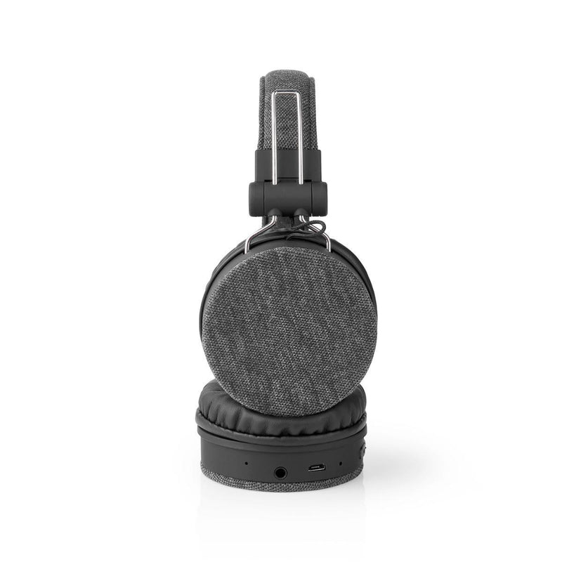 Afbeelding laden in galerijviewer, Nedis fshp250at bluetooth®-koptelefoon met geweven stof bekleed on-ear |18 uur afspeeltijd antraciet zwart