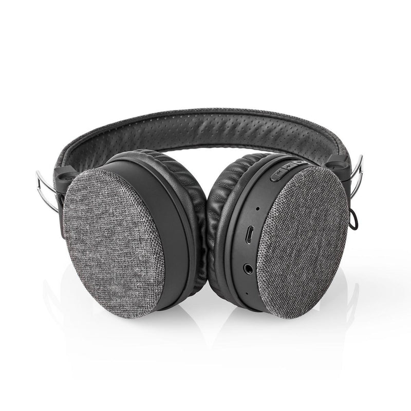 Afbeelding laden in galerijviewer, Nedis fshp250at bluetooth®-koptelefoon met geweven stof bekleed on-ear |18 uur afspeeltijd antraciet zwart