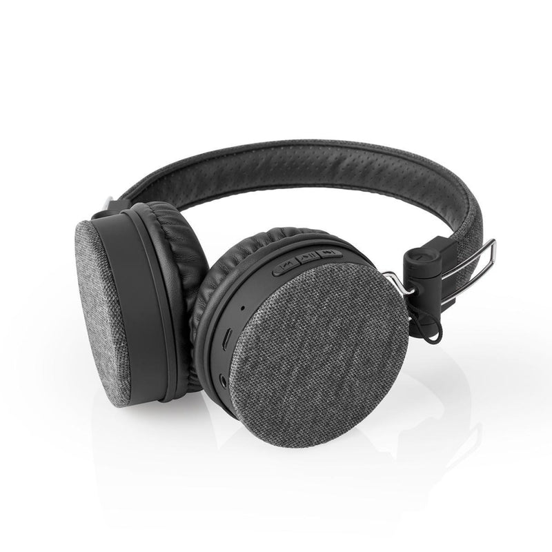 Afbeelding laden in galerijviewer, Nedis fshp250at bluetooth®-koptelefoon met geweven stof bekleed on-ear |18 uur afspeeltijd antraciet zwart