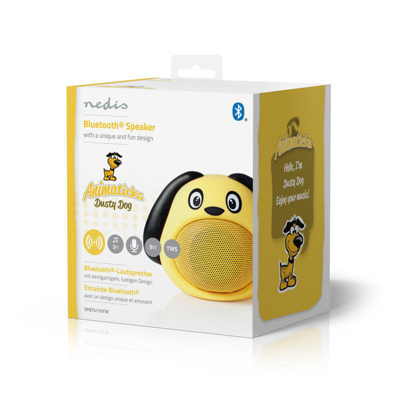 Load image into Gallery viewer, Nedis spbt4110yw animaticks bluetooth speaker 3 uur speeltijd handsfree bellen dusty dog