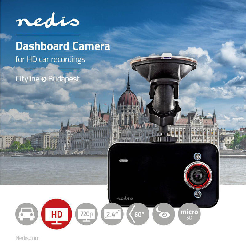Load image into Gallery viewer, Nedis dcam06bk dashcam hd 720p 1 ch 2,4 inch kijkhoek van 60 deg;