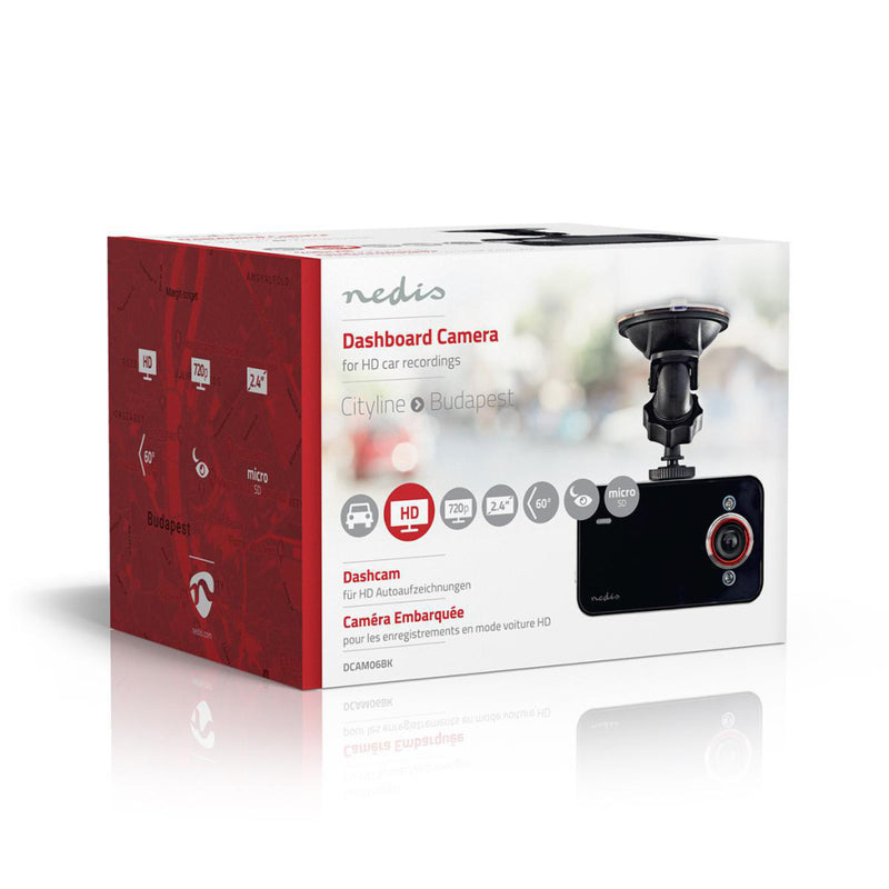 Load image into Gallery viewer, Nedis dcam06bk dashcam hd 720p 1 ch 2,4 inch kijkhoek van 60 deg;