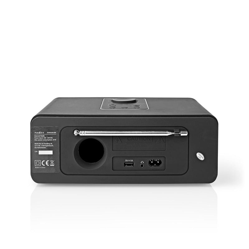 Afbeelding laden in galerijviewer, Nedis RDIN5005BK Internetradio 42 W Dab+ Fm Bluetooth® Afstandsbediening Zwart zilver