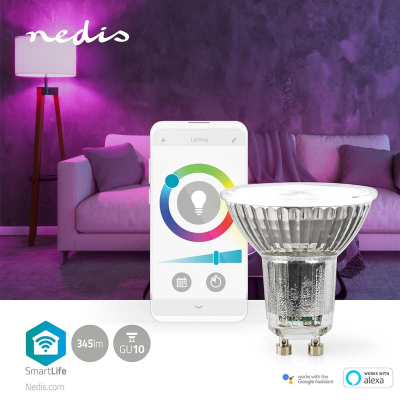 Load image into Gallery viewer, Nedis wifilrc10gu10 smartlife multicolour lamp wi-fi gu10 345 lm 4.9 w rgb warm to cool white android trade; ios par16