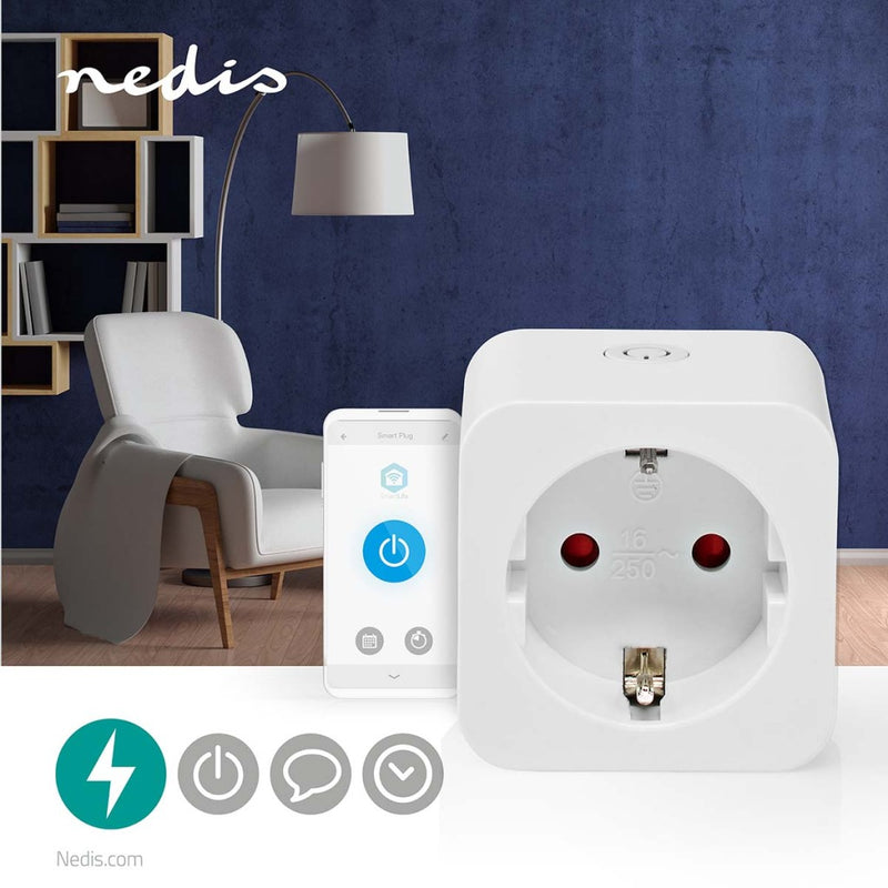 Load image into Gallery viewer, Nedis wifip131fwt smartlife smart stekker wi-fi 1 stuks 3680 w type f (cee 7 3) -10 - 45 °c android ios wit