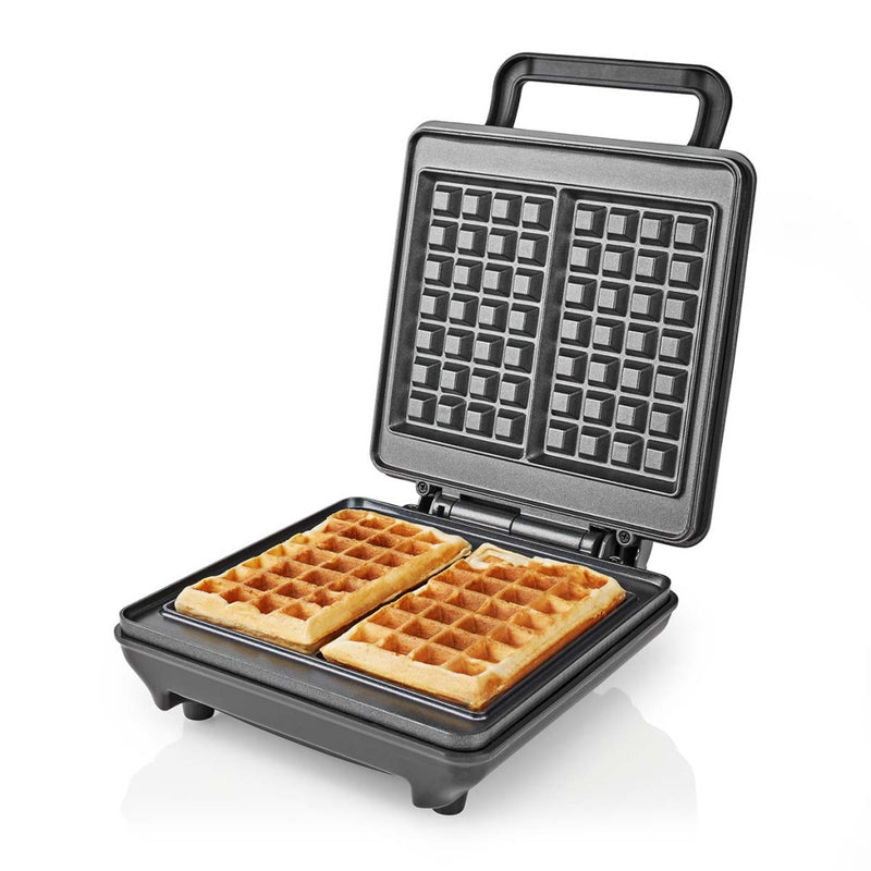 Afbeelding laden in galerijviewer, Nedis KAWP210FBK Wafelijzer Belgische Wafels 22 X 12.5 Cm 1200 W Automatische Temperatuurregeling Aluminium