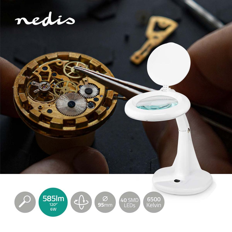 Load image into Gallery viewer, Nedis MAGL1WT Tafel-loeplamp Lenssterkte: 3 12 Diopter 6500 K 6.5 W 585 Lm Wit