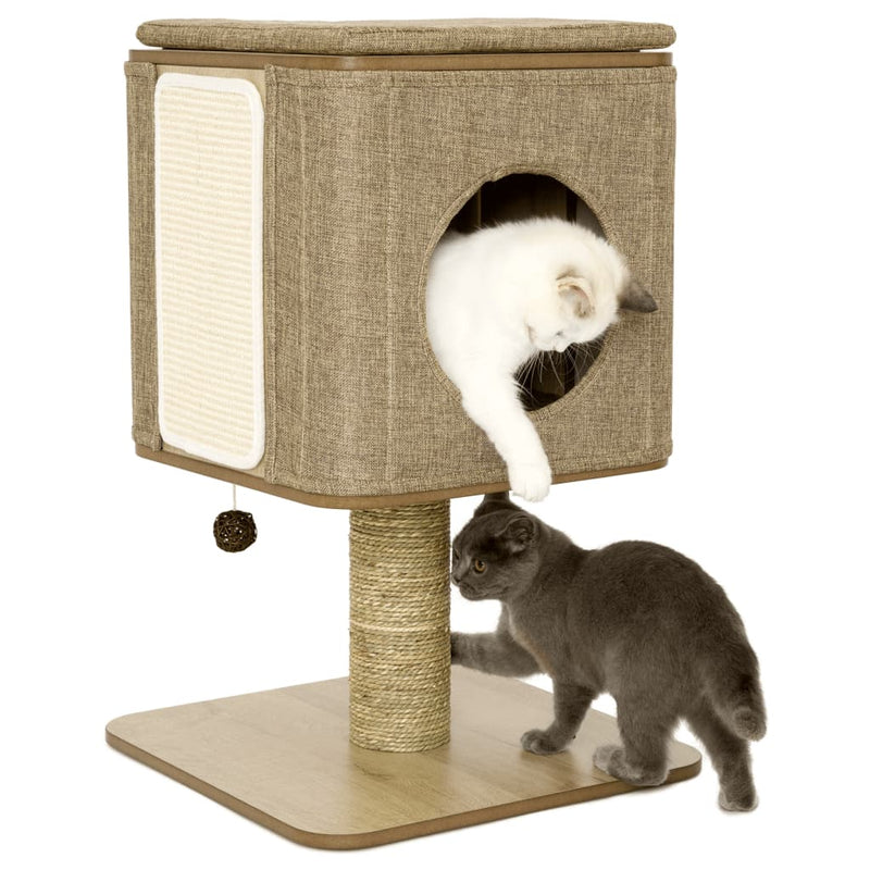 Load image into Gallery viewer, Jack and vanilla jack and vanilla kattenmeubel molly 42x42x67 cm bruin