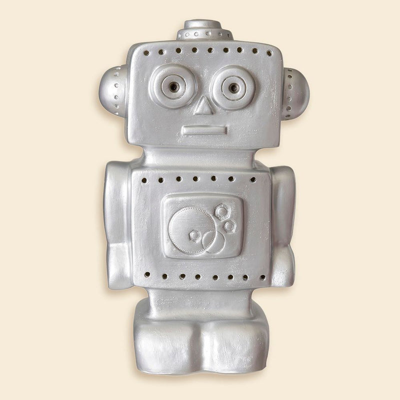 Afbeelding laden in galerijviewer, Egmont lamp robot zilver. 33x18x10