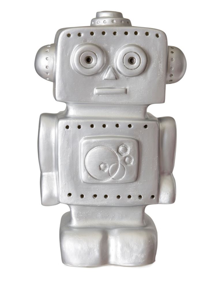 Afbeelding laden in galerijviewer, Egmont lamp robot zilver. 33x18x10