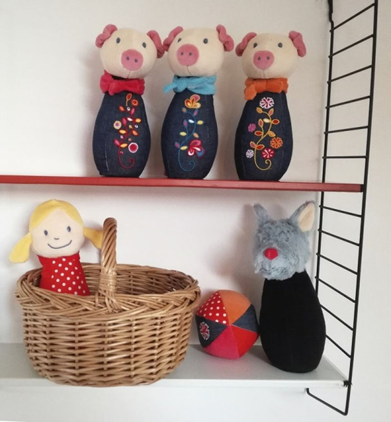 Afbeelding laden in galerijviewer, Bowlingset wolf 18 cm. 0+