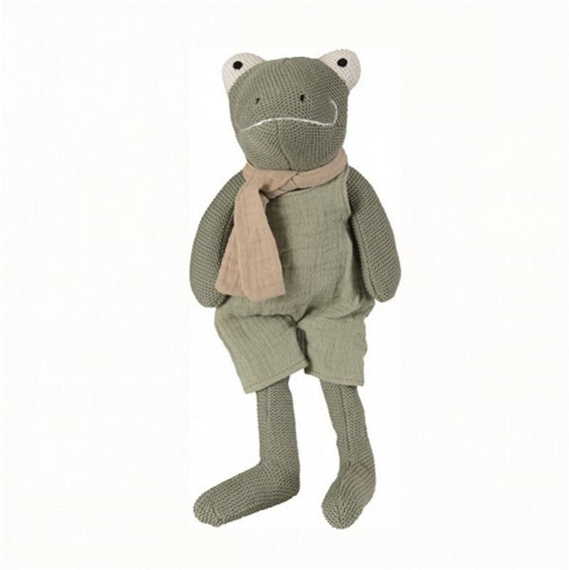 Afbeelding laden in galerijviewer, Egmont gebreide knuffel kikker jeremy.