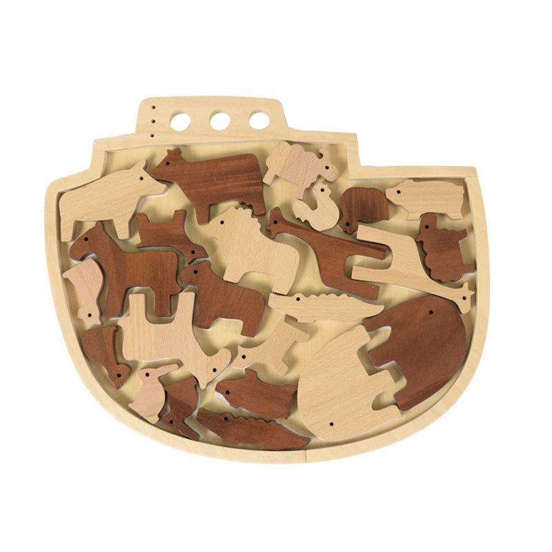 Afbeelding laden in galerijviewer, Egmont houten vormenpuzzel ark van noah