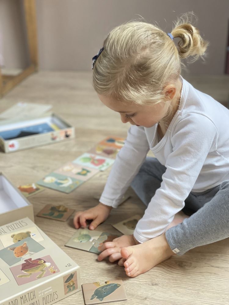 Afbeelding laden in galerijviewer, Egmont 10 mix match dierenpuzzels. fsc