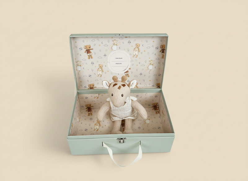 Afbeelding laden in galerijviewer, Knuffel leonie de giraf cadeaudoos