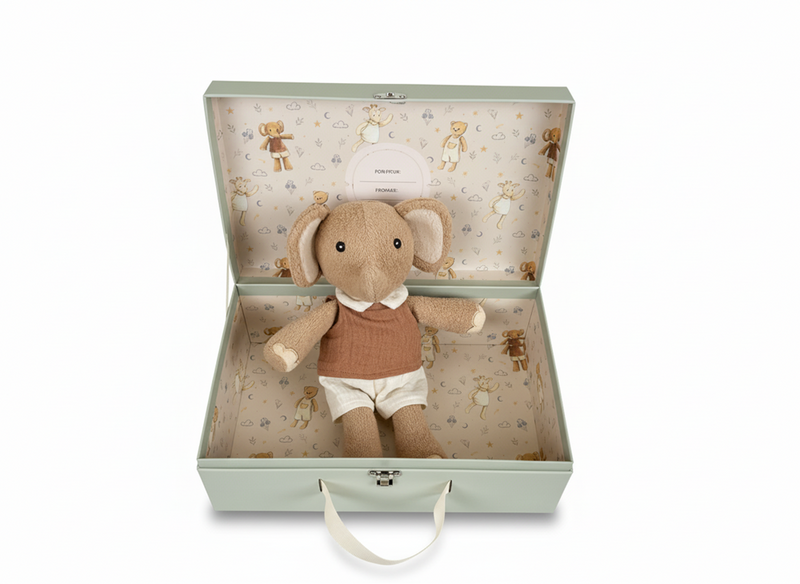 Load image into Gallery viewer, Knuffel olifant de ollie cadeaudoos.