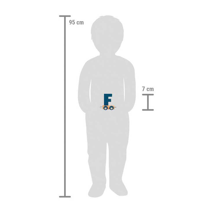 Load image into Gallery viewer, Small foot - houten lettertrein polar - f