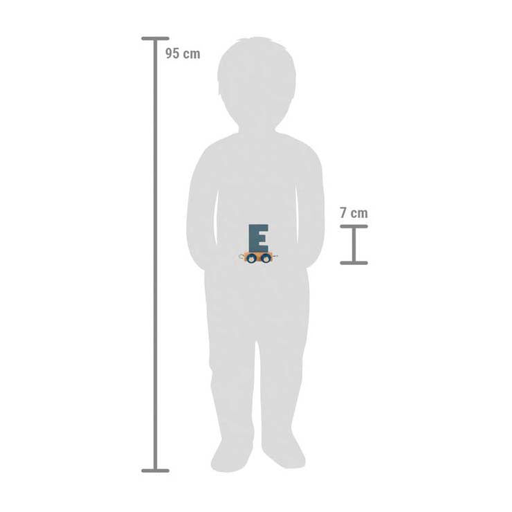 Load image into Gallery viewer, Small foot - houten lettertrein polar - e
