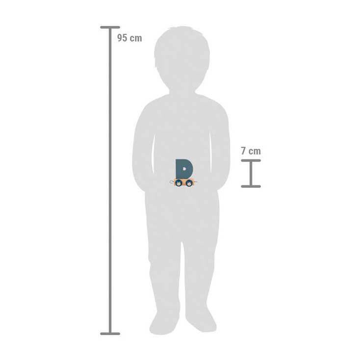 Load image into Gallery viewer, Small foot - houten lettertrein polar - d
