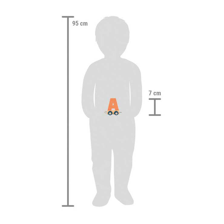 Load image into Gallery viewer, Small foot - houten lettertrein polar - a