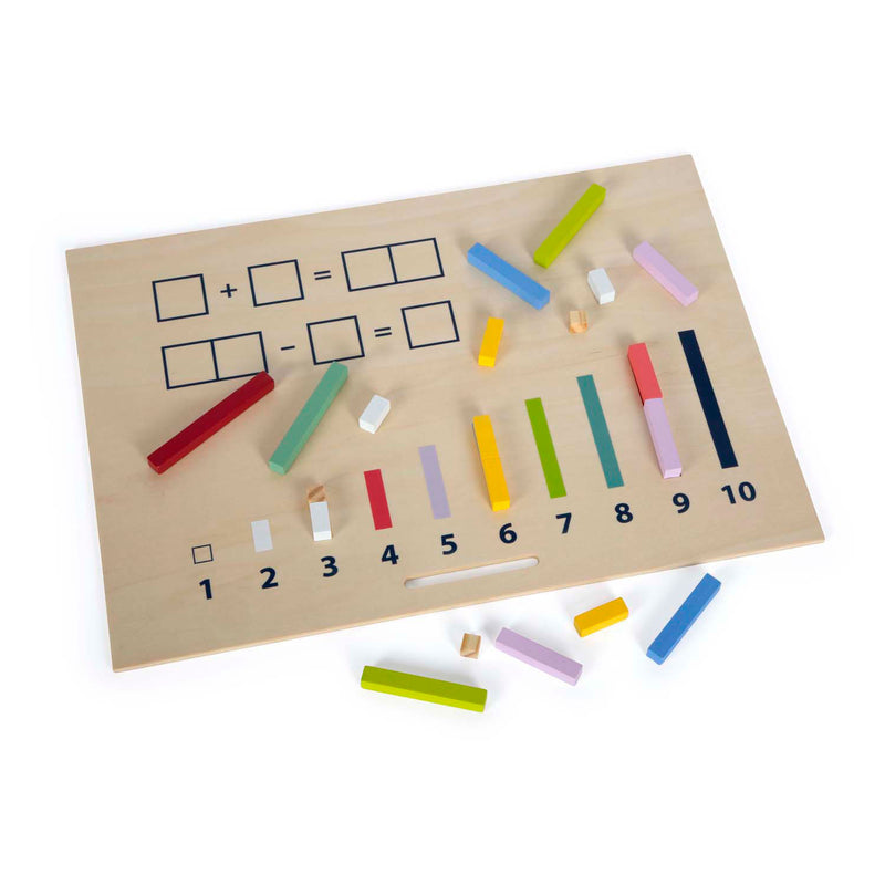 Load image into Gallery viewer, Small foot - houten leerbox met rekenstaven en rekenblokjes set