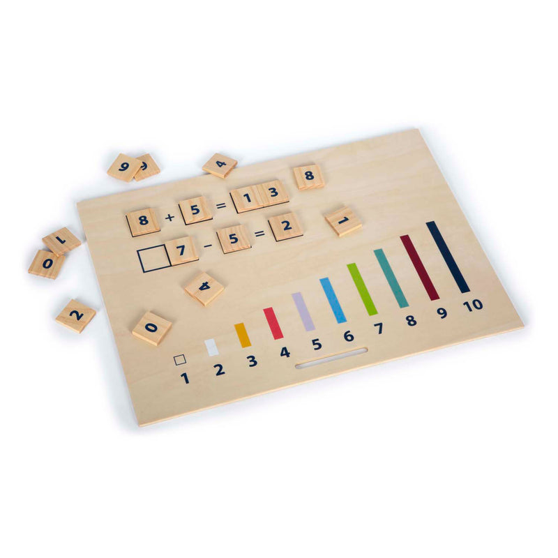 Load image into Gallery viewer, Small foot - houten leerbox met rekenstaven en rekenblokjes set