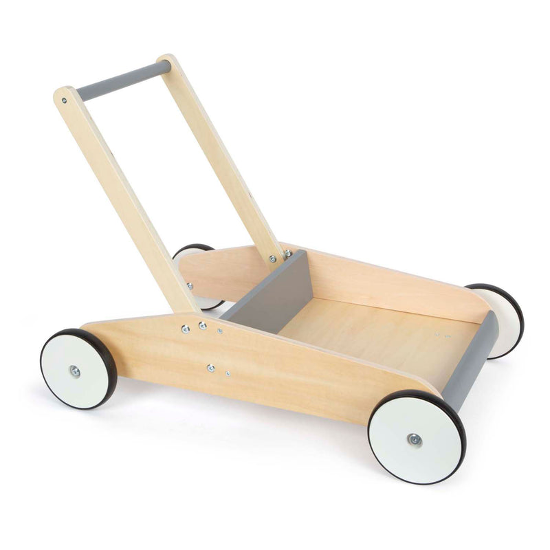 Load image into Gallery viewer, Small foot - houten loopwagen grijs