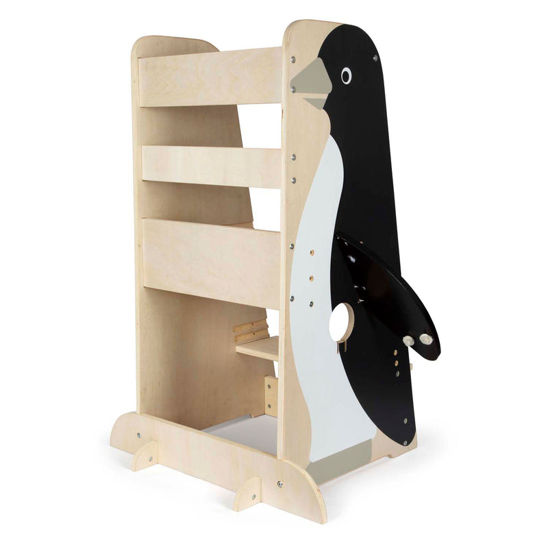 Load image into Gallery viewer, Small foot - houten leertoren penguin wild life, 92cm