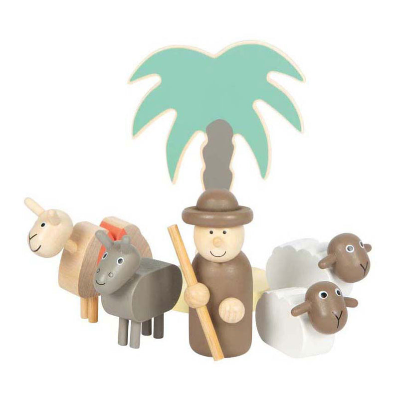 Load image into Gallery viewer, Small foot - houten kribbe kerstverhaal speelset