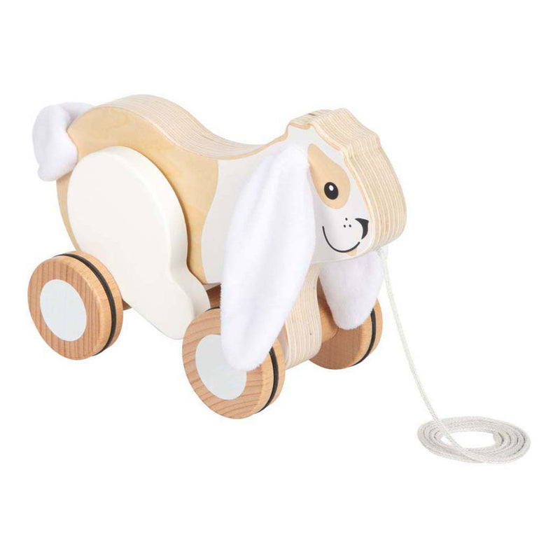 Load image into Gallery viewer, Small foot - houten trekkonijn met knisperende oren