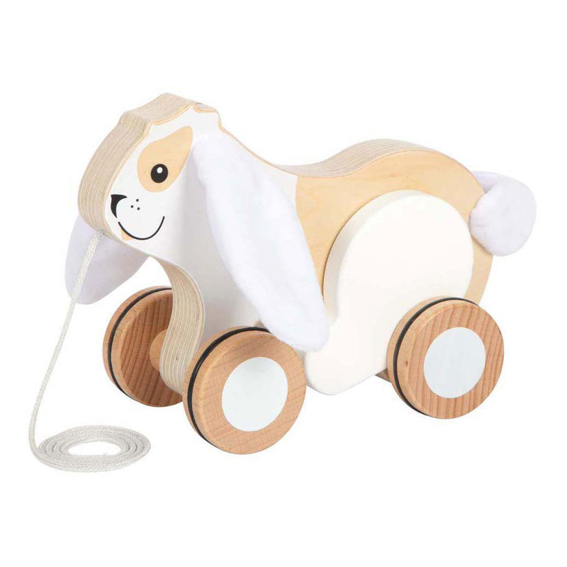 Load image into Gallery viewer, Small foot - houten trekkonijn met knisperende oren