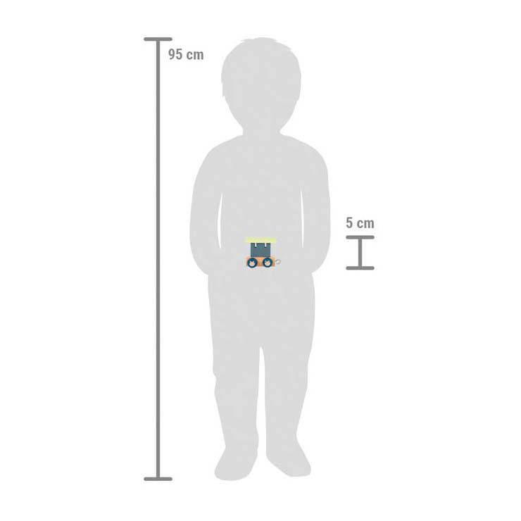 Load image into Gallery viewer, Small foot - houten lettertrein polar - wagon blauw groen - 12 stuks