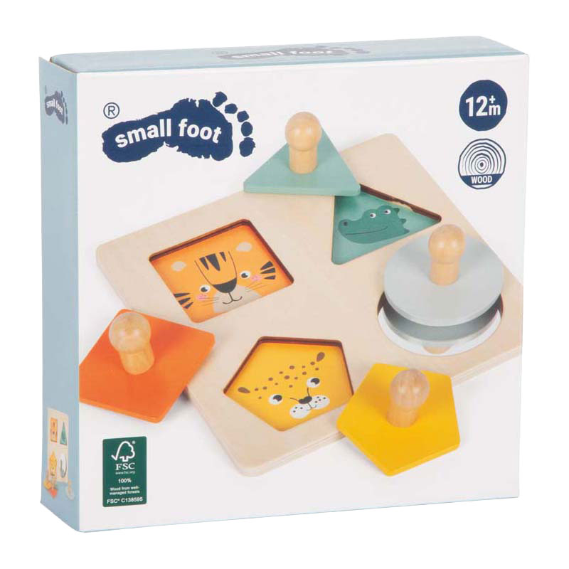Load image into Gallery viewer, Small foot - houten vormen montessori puzzel fsc