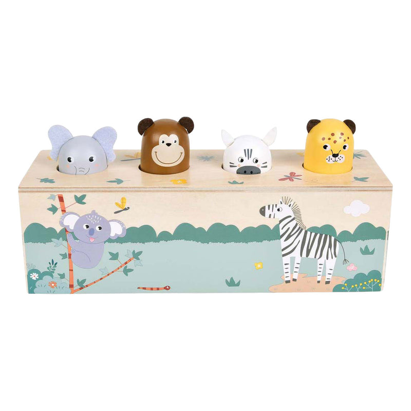 Load image into Gallery viewer, Small foot - houten dansende dieren met geluiden safari fsc