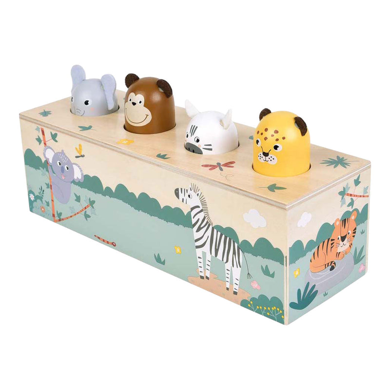 Load image into Gallery viewer, Small foot - houten dansende dieren met geluiden safari fsc